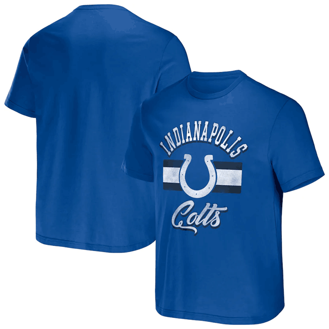Men's Blue Indianapolis Colts x Darius Rucker Collection Stripe T-Shirt